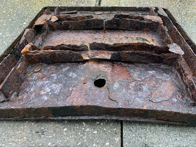 Rusting manhole Cover