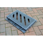 Composite Gully Grate & Frame 420 x 220mm Clear Opening. Rated D400 (40 Tons) CG4222D400